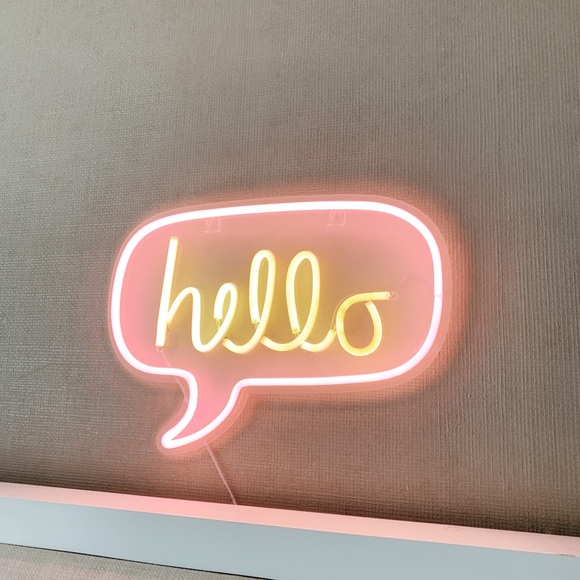 Urban Outfitters Other - neon sign “hello”